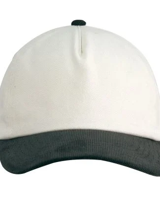 Big Accessories BA710 Two-Tone Corduroy Cap in Cream/ olive