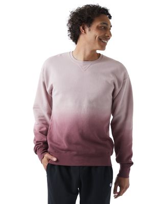 Champion Clothing CD400D Dip Dye Crewneck Sweatshi in Maroon ombre