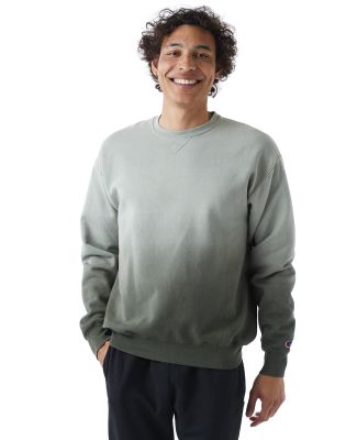 Champion Clothing CD400D Dip Dye Crewneck Sweatshi in Army ombre