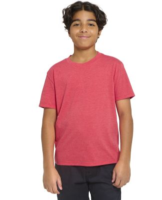 Threadfast Apparel T1001B Youth Epic CVC T-Shirt in Heather red