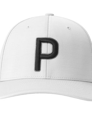 Puma 22537 P Snapback Golf Cap in Bright white