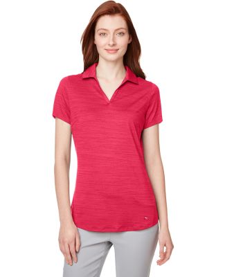 Puma 597695 Women's Cloudspun Free V-neck Polo in Teaberry heather