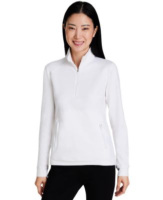 Puma 535516 Women's Cloudspun Rockaway Quarter-Zip in Bright white