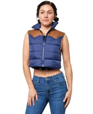 Stilo Apparel FS28447 Juno Western Puffer Jacket Blue