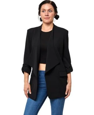 Stilo Apparel FS26493 Waterfall Blazer in Black