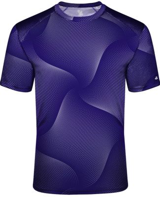 Badger Sportswear 2213 Youth Warp T-Shirt in Purple