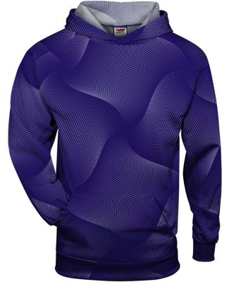 Badger Sportswear 2413 Youth Warp Hooded Long Slee in Purple