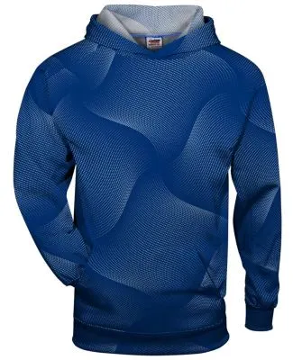 Badger Sportswear 2413 Youth Warp Hooded Long Slee in Royal