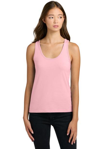 Next Level Apparel 3933 Women's Cotton Tank in Light pink