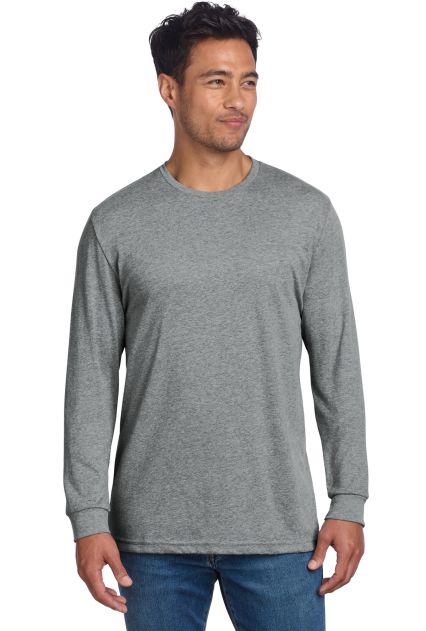 Next Level Apparel 6211 CVC Long Sleeve T-Shirt in Dark heather grey