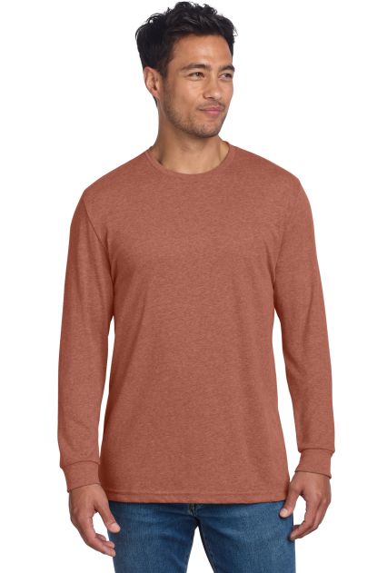 Next Level Apparel 6211 CVC Long Sleeve T-Shirt in Heather redwood
