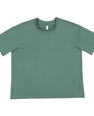 LA T 3520 RELAXED CREW TEE in Basil