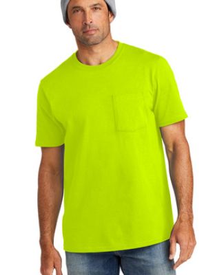 Volunteer Knitwear VL100P    All-American Pocket T in Sftygrn
