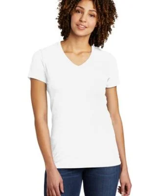 Allmade AL2018     Women's Tri-Blend V-Neck Tee in Brtwhite