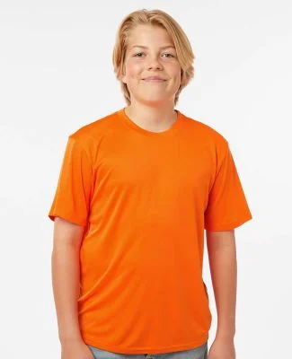 Allpro 48000Y Pro-Lock Youth Performance T-Shirt in Neon orange