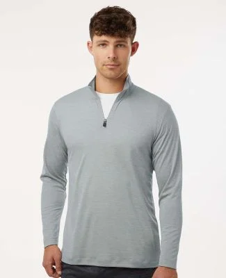 Allpro 4HM700 Performance Mélange Quarter-Zip Pul in Silver melange