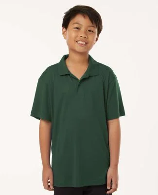 Allpro 41800Y Pro-Lock Youth Performance Polo in Forest green