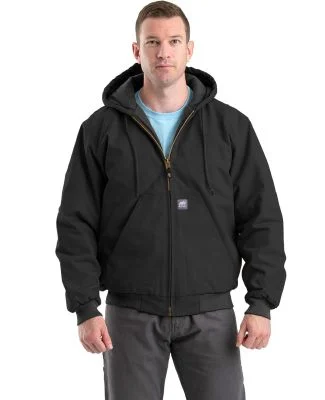 Berne Apparel HJ51T Tall Highland Washed Cotton Du in Black