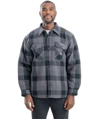 Berne Apparel SH69T Tall Timber Flannel Shirt Jack in Plaid slate