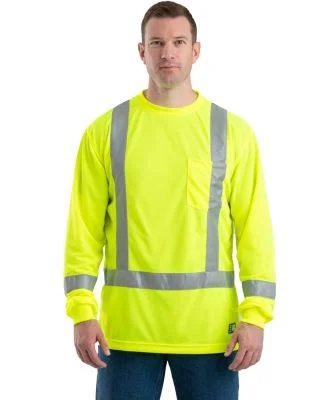 Berne Apparel HVK013T Tall Hi-Vis Class 3 Performa in Yellow