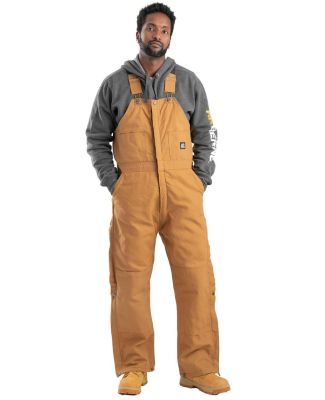 Berne Apparel B415 Heritage Insulated Bib Overall in Brown duck