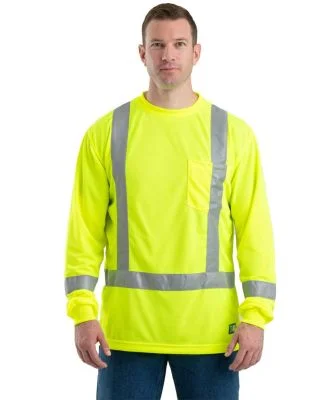 Berne Apparel HVK013 Hi-Vis Class 3 Performance Po in Yellow