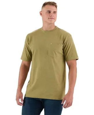 Berne Apparel BSM16 Heavyweight Pocket T-Shirt in Light olive