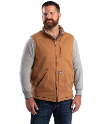 Berne Apparel V818 Heartland Sherpa-Lined Washed D in Brown duck