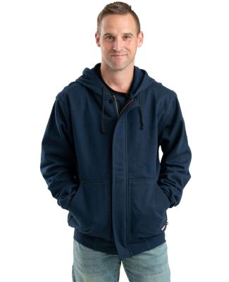Berne Apparel FRSZ19 Flame Resistant Full-Zip Hood in Navy