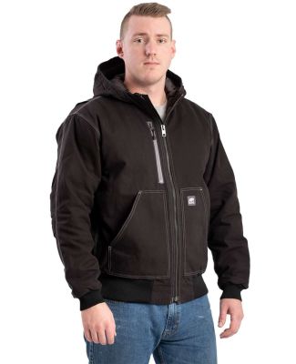 Berne Apparel HJ61 Modern Hooded Jacket in Black