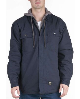 Berne Apparel SH68 Throttle Hooded Shirt Jacket in Navy