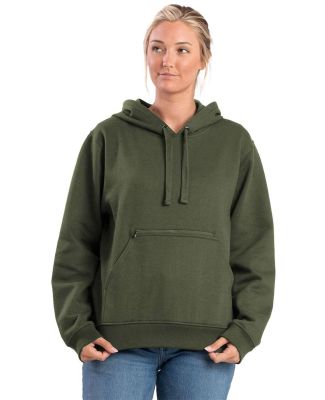 Berne Apparel WSP418 Women's Heritage Zippered Poc in Dark olive green