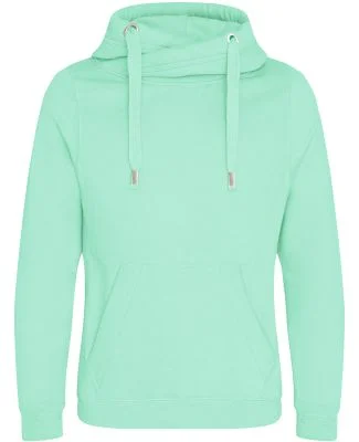 AWDis JHA021 Cross Neck Hooded Sweatshirt in Peppermint