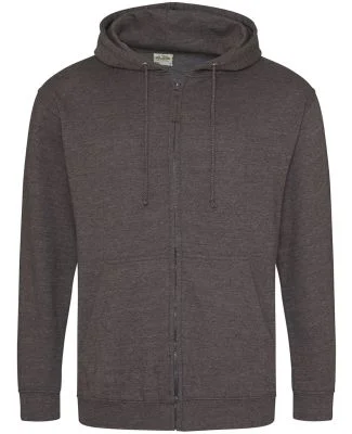 AWDis JHA050 Midweight College Full-Zip Hooded Swe in Charcoal