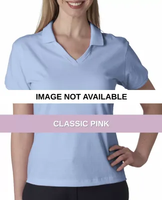 337 Jerzees Ladies' 50/50 Jersey Polo with SpotShi Classic Pink