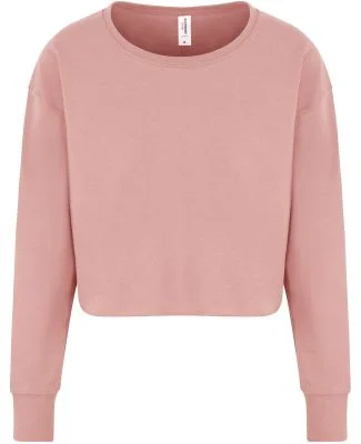 AWDis JHA035 Women's Cropped Pullover Sweatshirt in Dusty pink