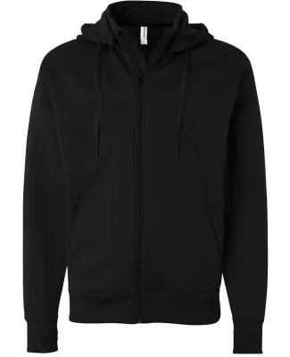 Independent Trading Co. - Hi-Tech Full-Zip Hooded  Black