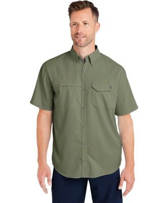 HUK  H150171 Tide Point Short Sleeve Shirt in Moss