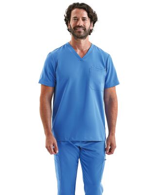 Onna NN200 Limitless V-Neck Stretch Scrub Top in Ceil blue