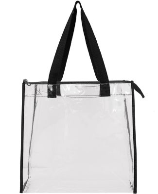 OAD Bags OAD5006 OAD Clear Zippered Tote with Full in Black