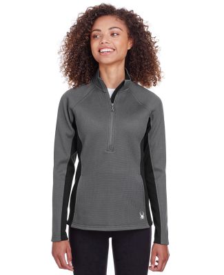 Spyder S16562 Women's Constant Half-Zip Sweater in Polar/ black
