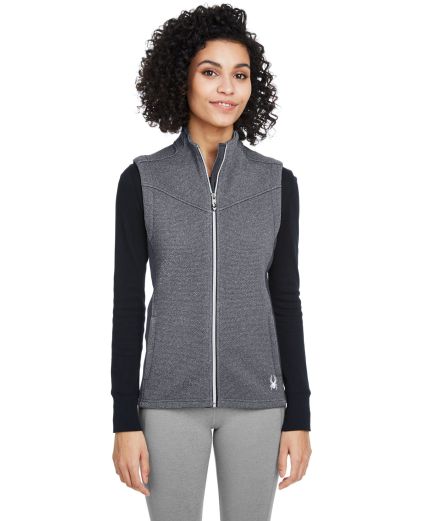 Spyder S17275 Women's Pursuit Vest in Black heather/ black