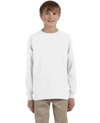 29BL Jerzees Youth Long-Sleeve Heavyweight 50/50 B in White