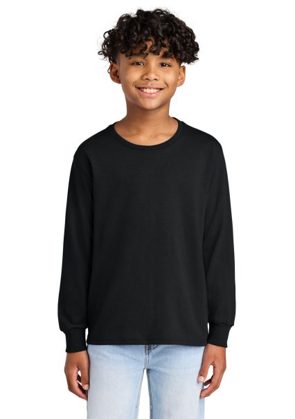 29BL Jerzees Youth Long-Sleeve Heavyweight 50/50 B in Black