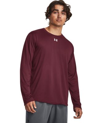 Under Armour 1376843 Team Tech™ Long Sleeve T-Sh in Maroon/ wht _609