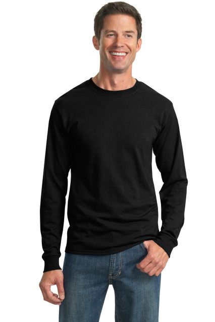 29LS Jerzees Adult Long-Sleeve Heavyweight 50/50 B in Black