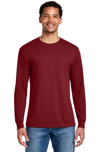 29LS Jerzees Adult Long-Sleeve Heavyweight 50/50 B in Cardinal