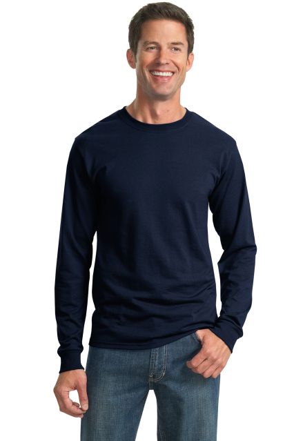 29LS Jerzees Adult Long-Sleeve Heavyweight 50/50 B in J. navy