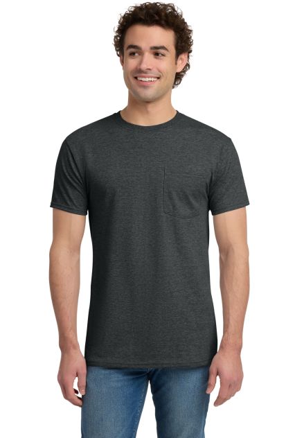 29MP Jerzees Adult Heavyweight 50/50 Blend T-Shirt in Black heather