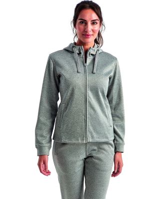 TriDri TD498 Womens Spun Dyed Full-Zip Hooded Swea in Grey melange